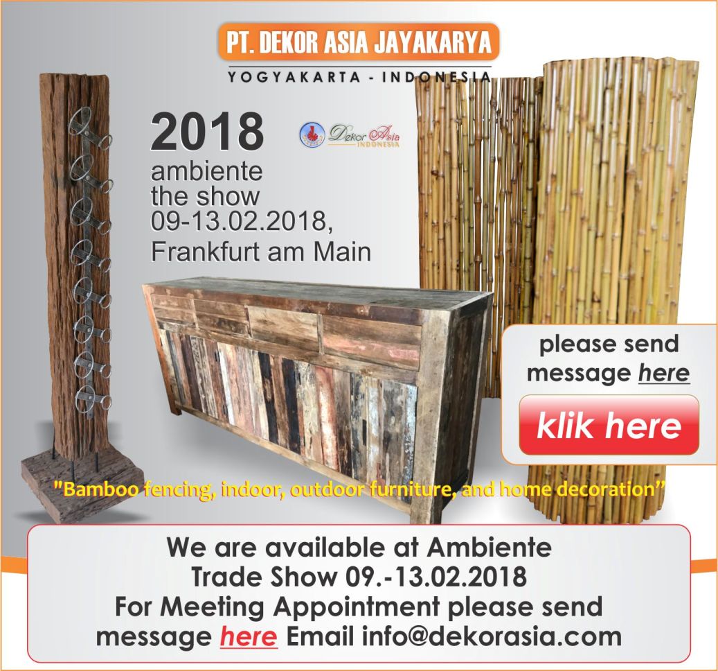 Ambiente The Show, Messe Frankfurt Germany, We are available at Ambiente Trade Show 9.-13.02.2018